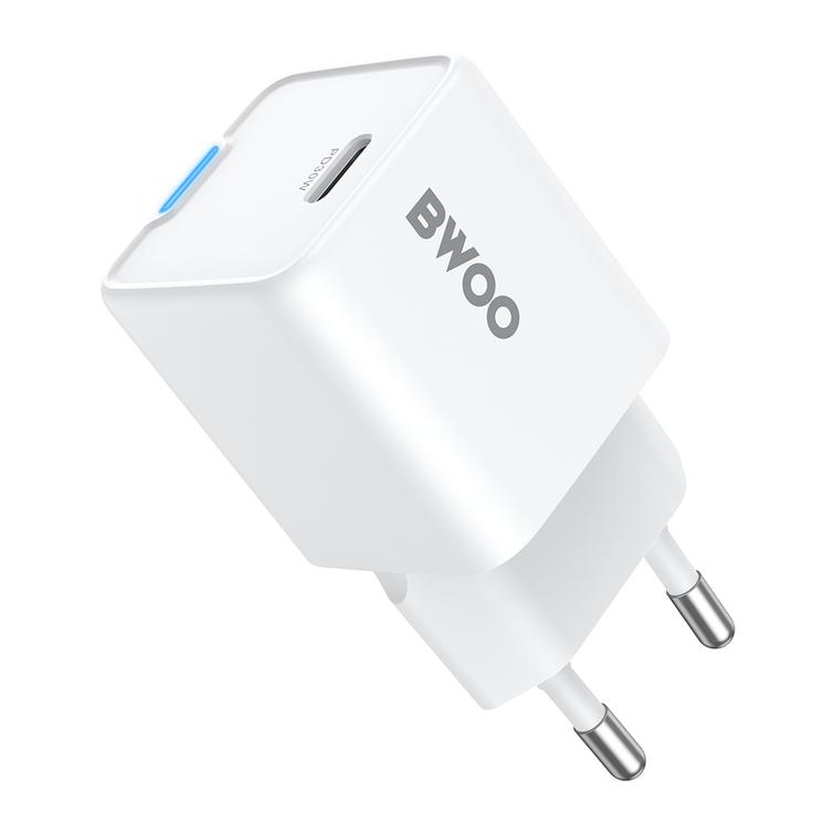 BWOO GaN PD -seinälaturi 30W 1x USB-C-portti 1A valkoinen