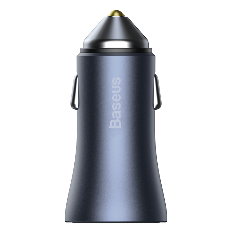 Baseus autolaturi Golden Contactor Pro PD 40W 1x USB 1x USB-C tummanharmaa