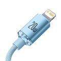 Baseus-kaapeli Crystal Shine USB-C - Lightning 1,2 m 20W taivaansininen