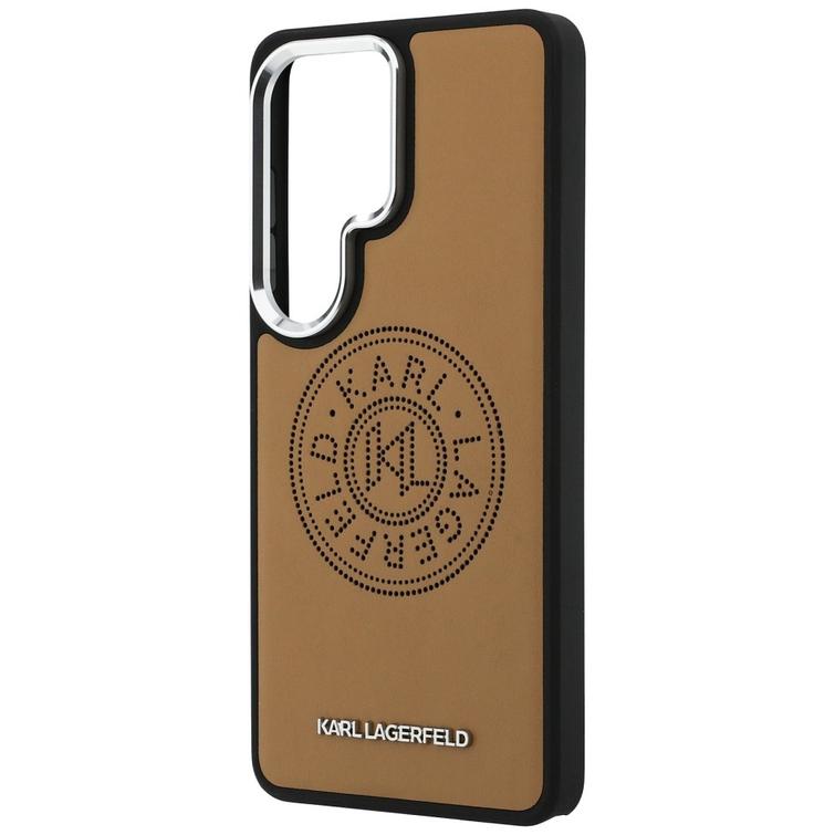 Karl Lagerfeld case Perforated KL MagSafe for Samsung Galaxy S26 Ultra brown