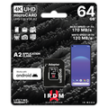 GoodRam IRDM 64GB microSD UHS-I U3 V30 -muistikortti adapterilla