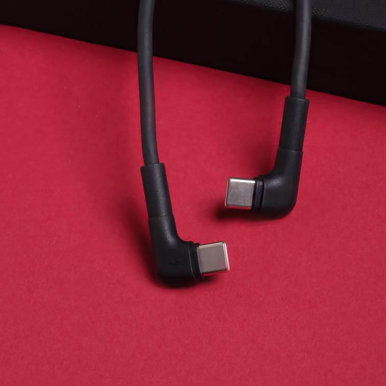 Maxlife MXUC-09 kulmakaapeli USB-C - USB-C 1,0 m 60W musta