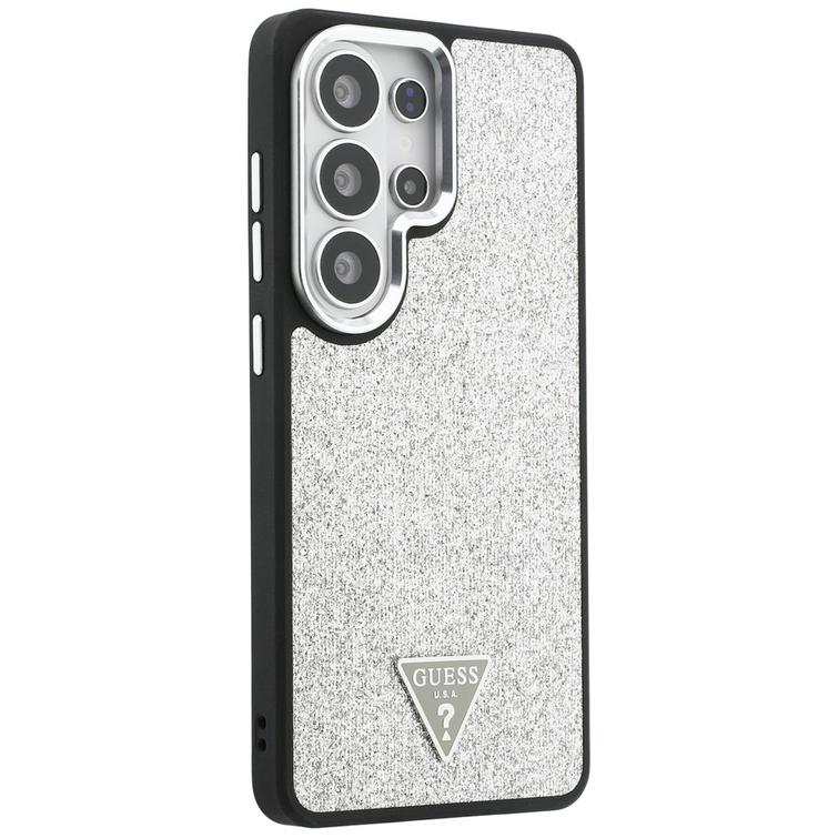 Guess case Fixed Glitter Triangle MagSafe for Samsung Galaxy S26 Ultra silver