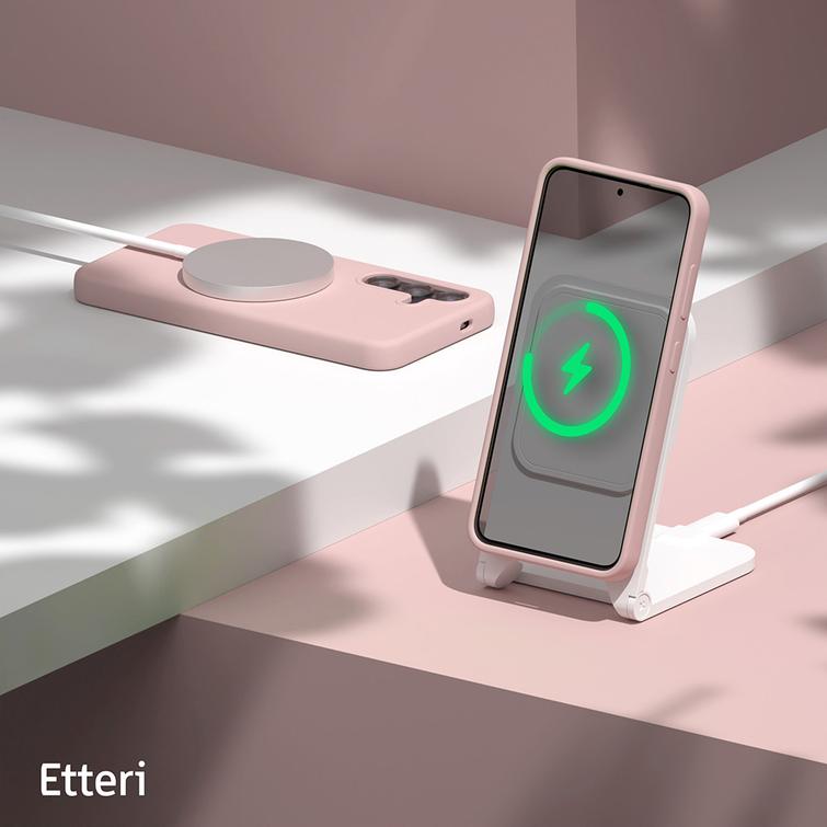 Etteri silikonikotelo Samsung Galaxy S24 Plus vaaleanpunaiselle