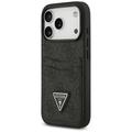 Guess 4G Double Card Triangle -suojakuori iPhone 17 Prolle, musta