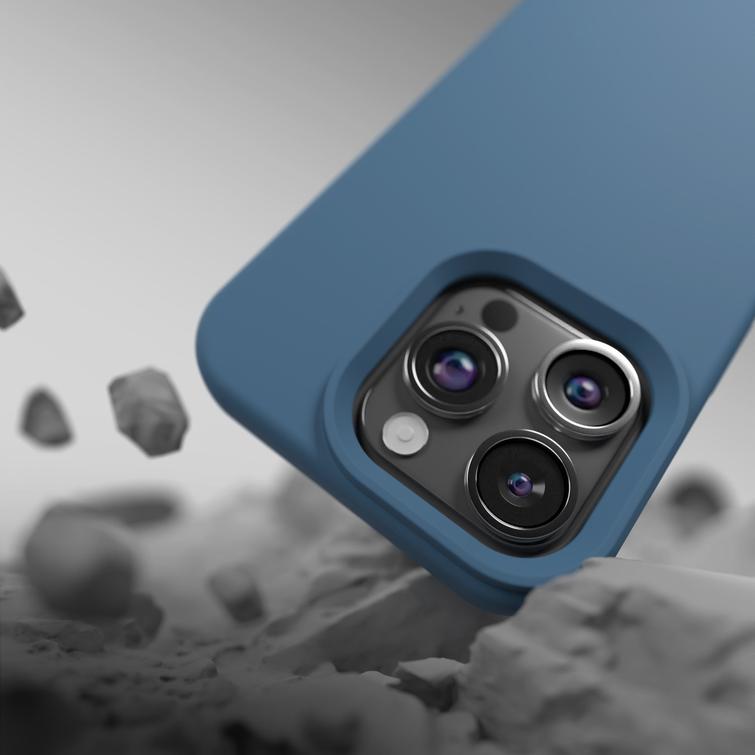 Etteri Silicone case for iPhone 15 Pro 6,1" dark blue