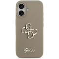 Guess Silicone Big 4G Script case for iPhone 17 brown