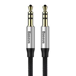 Baseus-&auml;&auml;nikaapeli Yiven M30 -liitin 3,5 mm -liitin 3,5 mm 1,0 m hopeanmusta