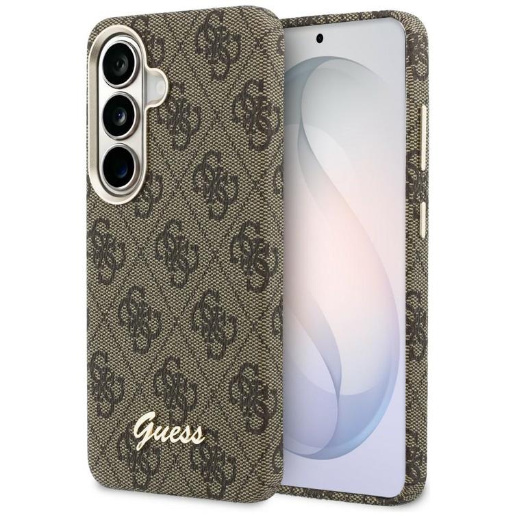 Guess case 4G Script MagSafe for Samsung Galaxy S26 brown