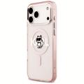 Karl Lagerfeld case for iPhone 17 Pro Max 6,9" IML Choupette Sketch Logo MagSafe pink