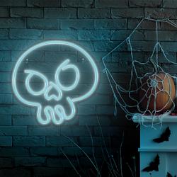 Neon PLEXI LED GRAFFITI SKULL turkoosi FPNE15 Forever Light