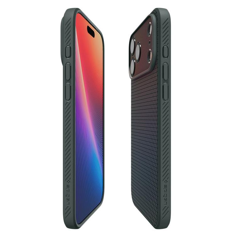 Spigen Liquid Air -kotelo iPhone 17 Pro Maxille, syvänvihreä