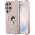 Karl Lagerfeld case IML Peekaboo Choupette MagSafe for Samsung Galaxy S26 Ultra pink
