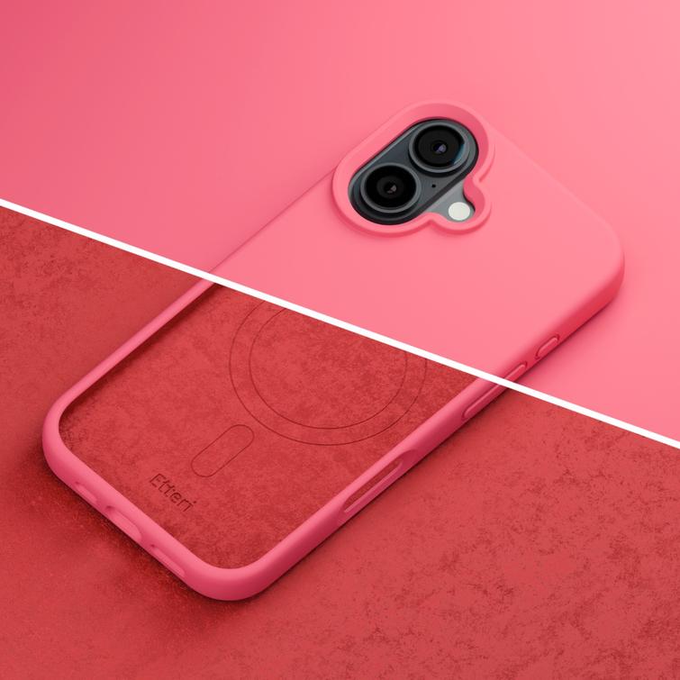 Etteri Silicone Mag kotelo iPhone 17 vadelmalle