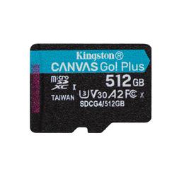Kingstonin muistikortti 512GB microSDXC Canvas Go Plus Gen4 200MB/s A2 U3 V30