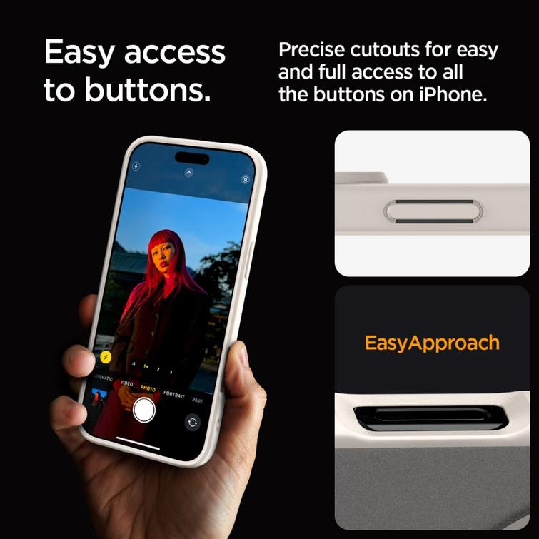 Spigen Ultra Hybrid Mag Magsafe -kotelo iPhone 16 Pro Max 6,9":lle, jäänharmaa, luonnollinen titaani