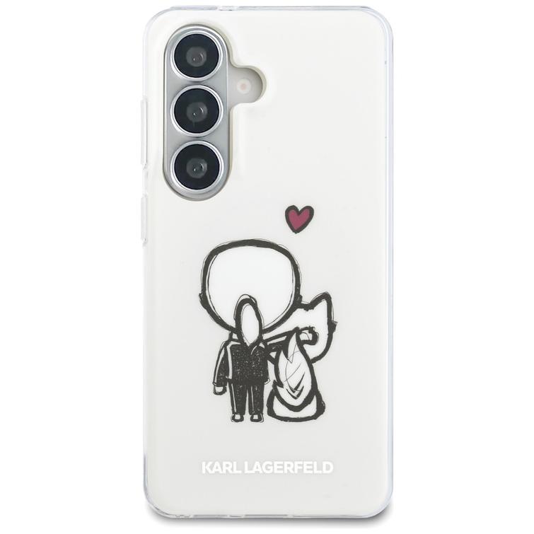 Karl Lagerfeld case IML Karl&Choupette MagSafe for Samsung Galaxy S26 transparent