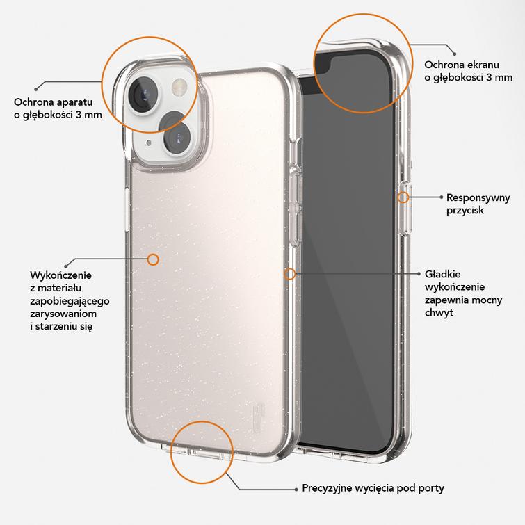 Ruma kuminen Vogue-suojakuori iPhone 15 Plus 6,7":lle, ruusukultainen