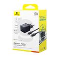 Baseus Palm Fast Charger Wall Charger 20W 1&times;USB-C Wall Charger + Cable Cluster Black