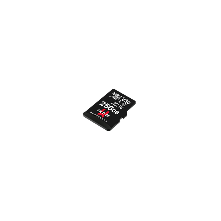 GoodRam IRDM 256GB microSD UHS-I U3 V30 -muistikortti adapterilla
