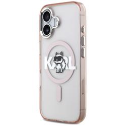 Karl Lagerfeld suojakuori iPhone 17 6,1" IML Choupette Sketch Logo MagSafe vaaleanpunainen