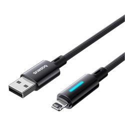 Baseus Lit USB-kaapeli - Lightning 1m 2.4A Kosminen musta