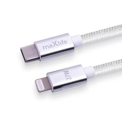 Maxlife MXUC-12 kaapeli USB-C - Lightning 1,0 m 27W valkoinen