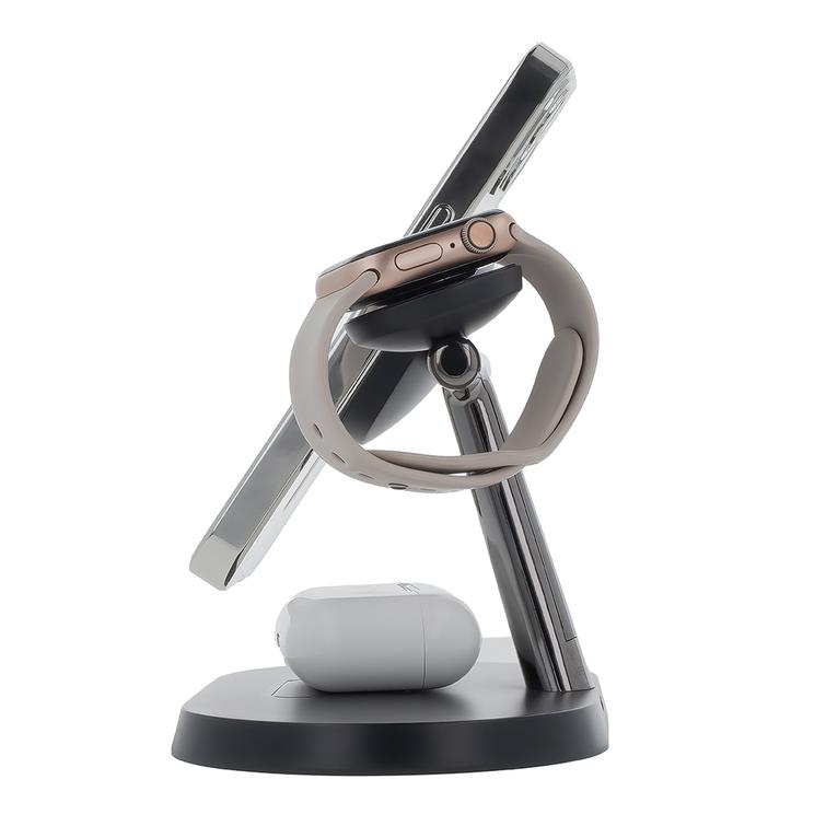 Maxlife MXWC-03 magneettinen langaton laturi 15W musta 3in1