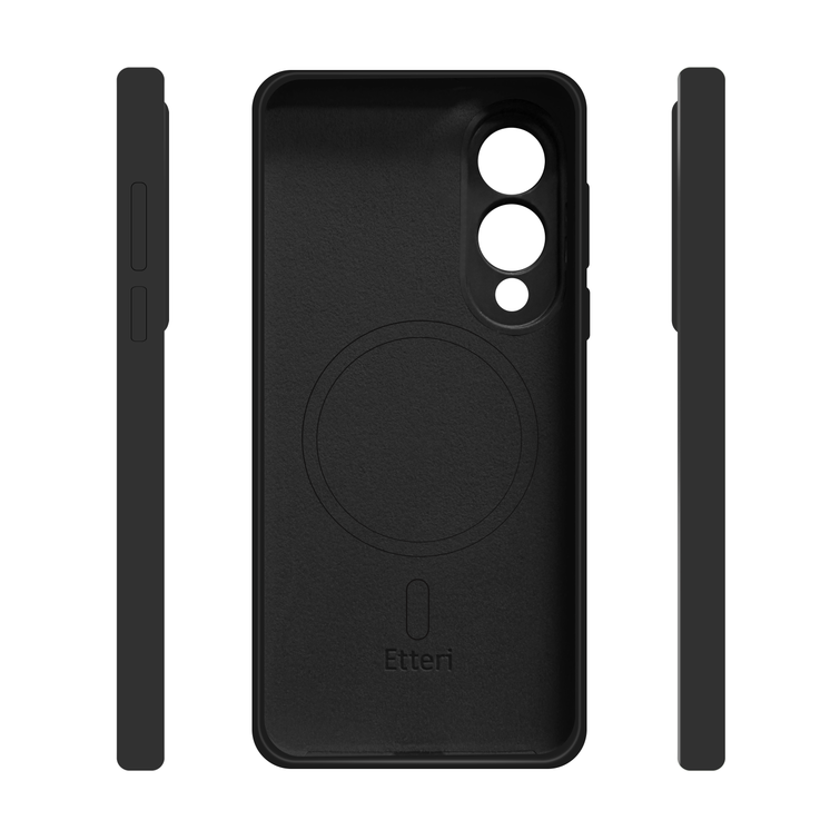 Etteri Silicone Mag -suojakuori Samsung Galaxy S25 Edgelle, musta
