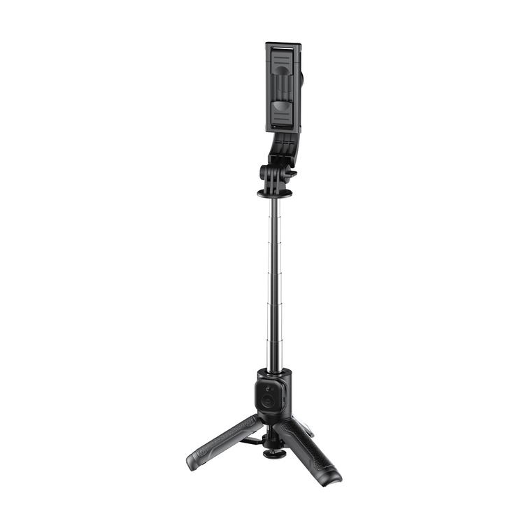 XO Selfiekeppi Bluetooth-jalusta SS39 musta irrotettavalla puhelintelineellä 70cm
