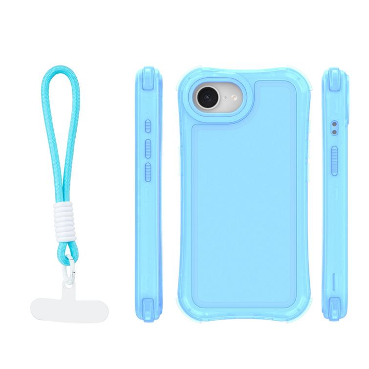 Safepop case with strap for iPhone 16e / 17e blue