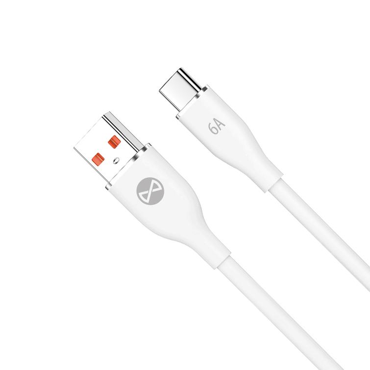 Forever-kaapeli USB - USB-C 1,0 m 6A valkoinen
