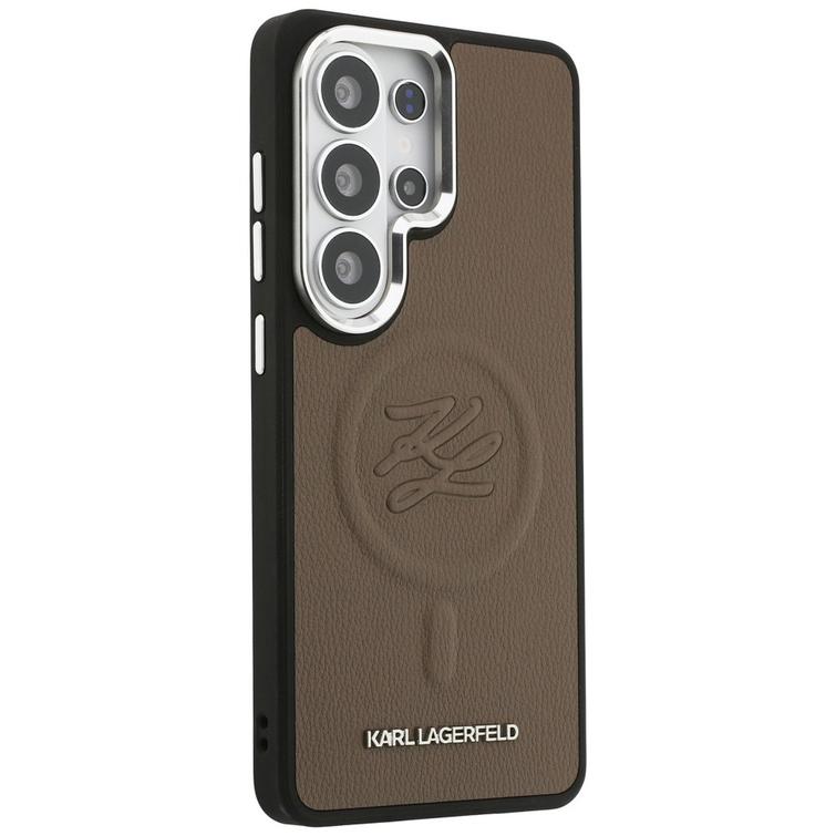 Karl Lagerfeld case Embossed Ring Initials MagSafe for Samsung Galaxy S26 Ultra brown