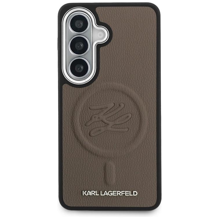Karl Lagerfeld case Embossed Ring Initials MagSafe for Samsung Galaxy S26 brown