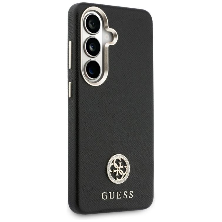 Guess case Rhinestone Round Logo MagSafe for Samsung Galaxy S26 black