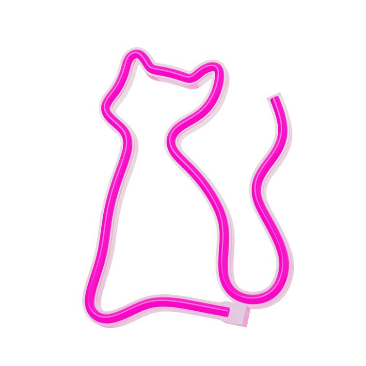 Neon LED-valo CAT pinkki Lepakko + USB FLNE04 Forever Light