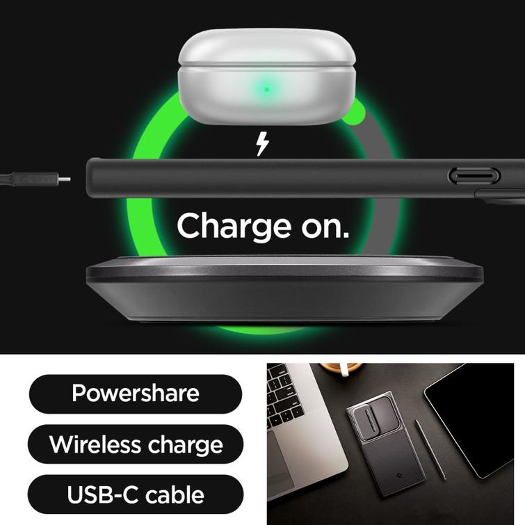 Spigen Optic Armor suojakuori Samsung Galaxy S24 Ultralle, musta