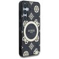 Guess HC Magnetic IML Peony on 4G -taustakuori Samsung Galaxy S25:lle, musta