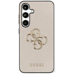 Guess HC PU Grained Big 4G ja Classic Logo -suojakuori Samsung Galaxy S25:lle, beige