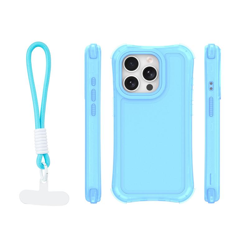 Safepop case with strap for iPhone 15 Pro 6,1" blue