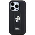 Karl Lagerfeld iPhone 11 -suojakuori KLHCN61GSAKCPK musta HC GRIPSTAND SAFFIANO KC PINS