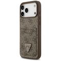 Guess 4G Double Card Triangle -suojakuori iPhone 17 Pro Maxille, ruskea