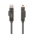 XO-kaapeli NB275 4w1 USB-C - Lightning + USB - USB-C 60W 1,0m szary