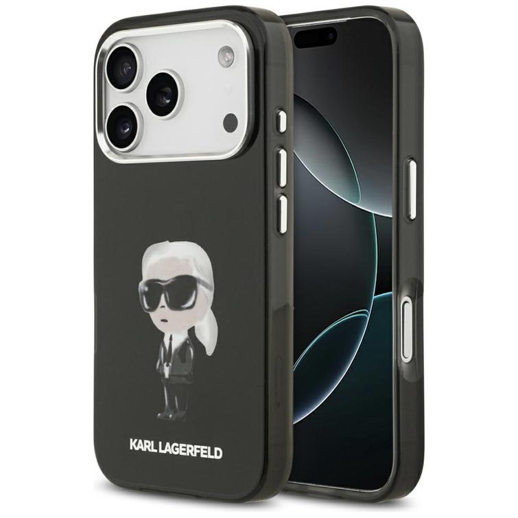 Karl Lagerfeld -kotelo iPhone 17 Pro 6,3" IML Aquarelle Karl & Logo MagSafe musta