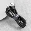 Baseus-kaapeli Cafule USB - USB-C 0,5 m 3A harmaanmusta