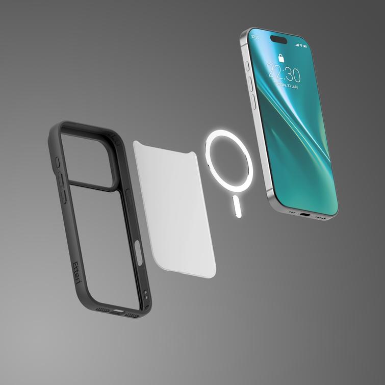 Etteri Matt Mag kotelo iPhone 17 Prolle musta