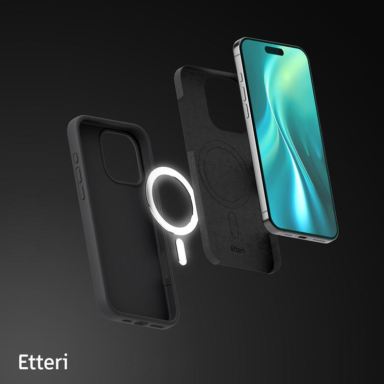 Etteri Silicone Mag case for iPhone 16 Pro Max 6,9" black