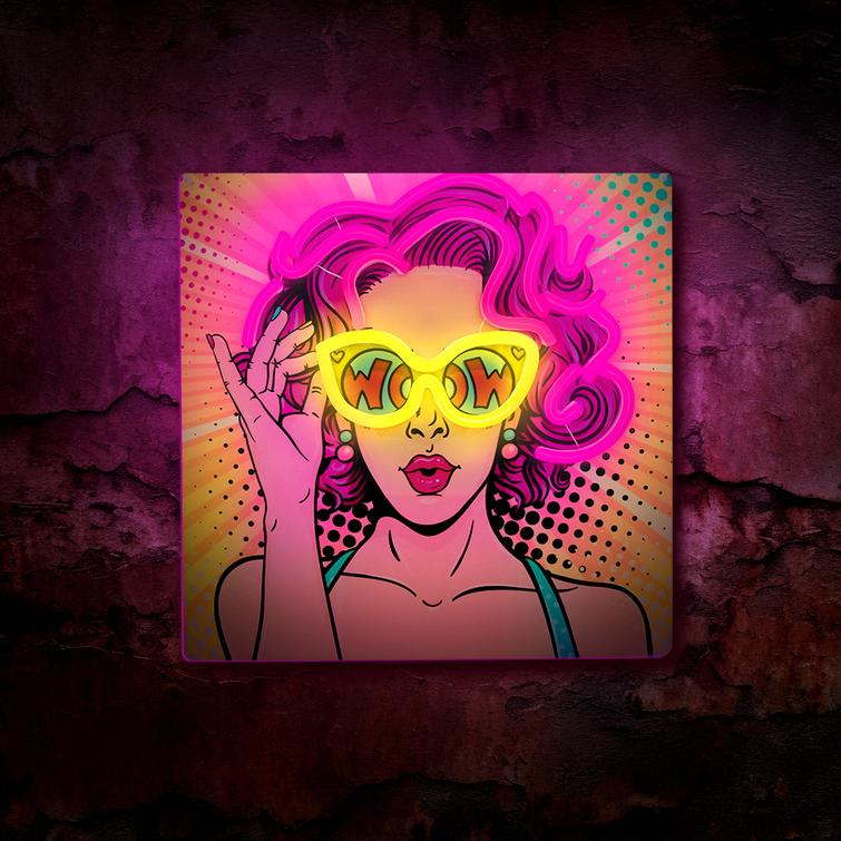 Neon ART LED POWER NAINEN keltavioletti FLA02 Forever Light