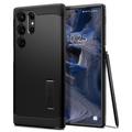 Spigen Tough Armor suojakuori Samsung Galaxy S23 Ultralle, musta