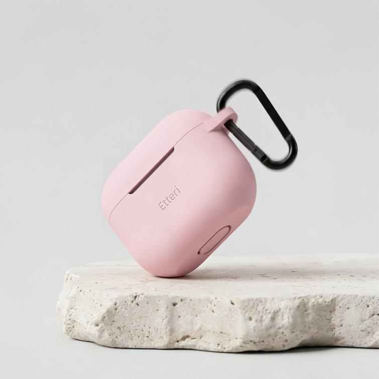 Etteri-silikonikotelo AirPods 3:lle vaaleanpunainen